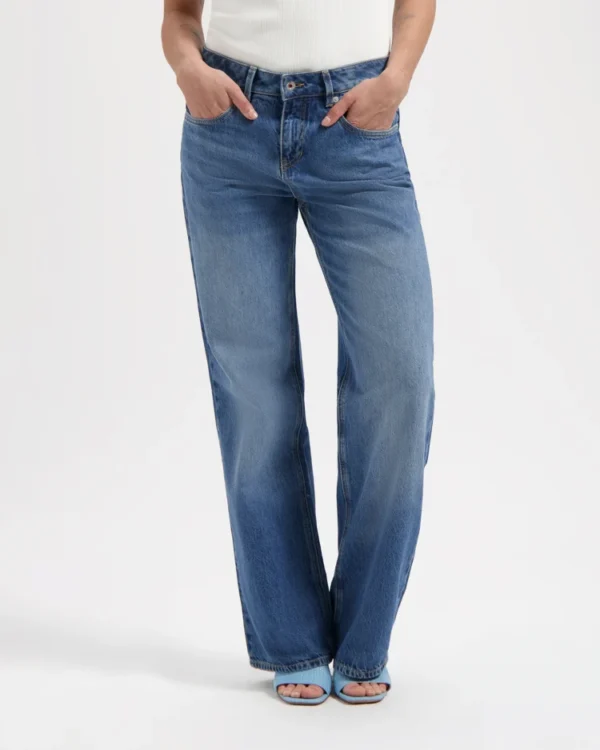 Jeans dames 100% katoen loose fit