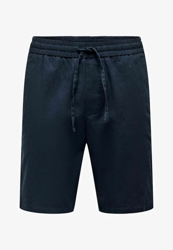 Only & Sons  - shorts linnen katoen- dark navy